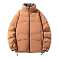 thumbnail image 1 of Maoxin Men's Jacket Men's Solid Color Long Sleeved Pocket Hooded Jacket Long Sleeve Hoodless Casual Outwear Jackets Yellow 6XL, 1 of 5