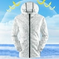 thumbnail image 1 of Maoxin Men's Jacket Men's Summer Solid Color Sunscreen Thin Long Sleeved Hooded Casual Jacket Jackets for Men , White , L, 1 of 4