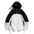 thumbnail image 1 of Maoxin Men's Jacket Men's Sunscreen Suit Long Sleeved Hooded Casual Jacket Jacket Coats , White , XL, 1 of 6