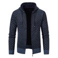 thumbnail image 1 of Maoxin Men's Jacket Men's Winter Printed Zippered Sweater Long Sleeved Hooded Casual Jacket Plus Size Jacket for Men , Blue , XL, 1 of 3