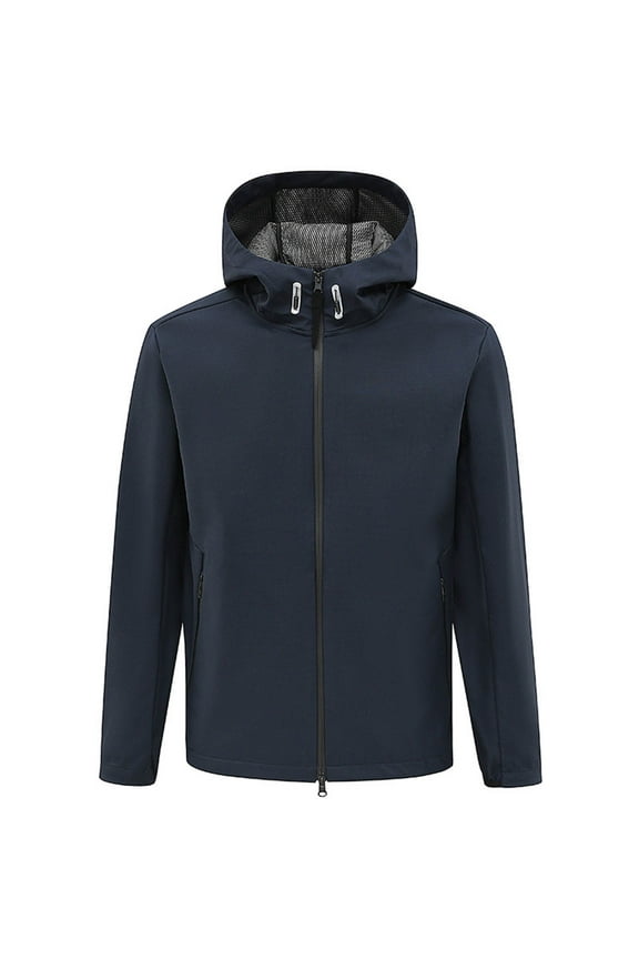 Men's Spring And Charge Coat Thin Outdoor Mountaineering And Riding Windproof Work Coat , Blue , 3XL