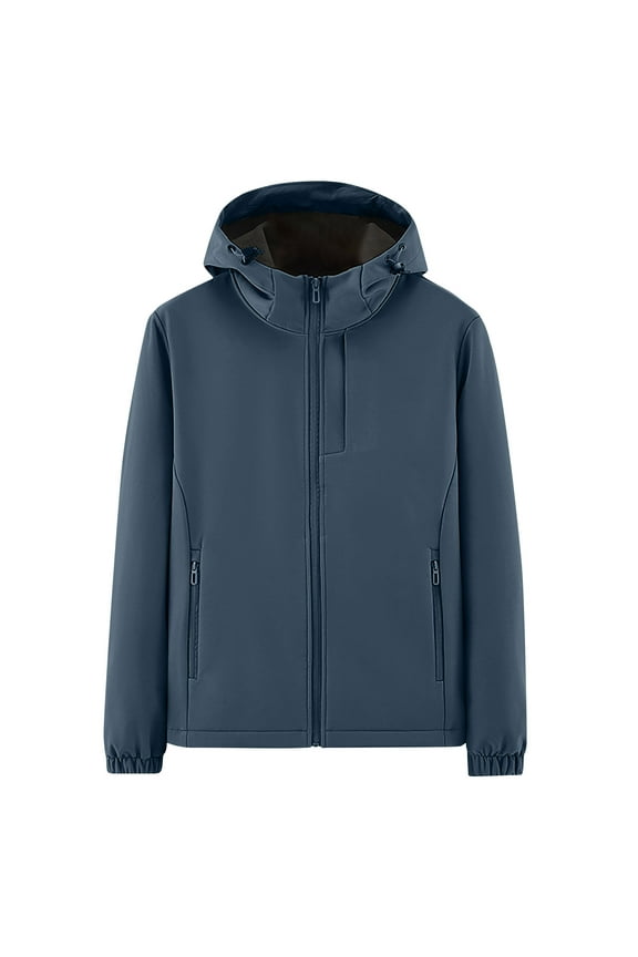 Men's Spring And Charge Coat Thin Outdoor Mountaineering And Riding Windproof Work Coat , Blue , 4XL