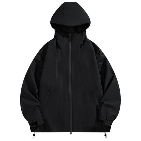 Maoxin Men's Spring And Coat Thin Outdoor Mountaineering And Riding Windproof Work Coat , Black , M