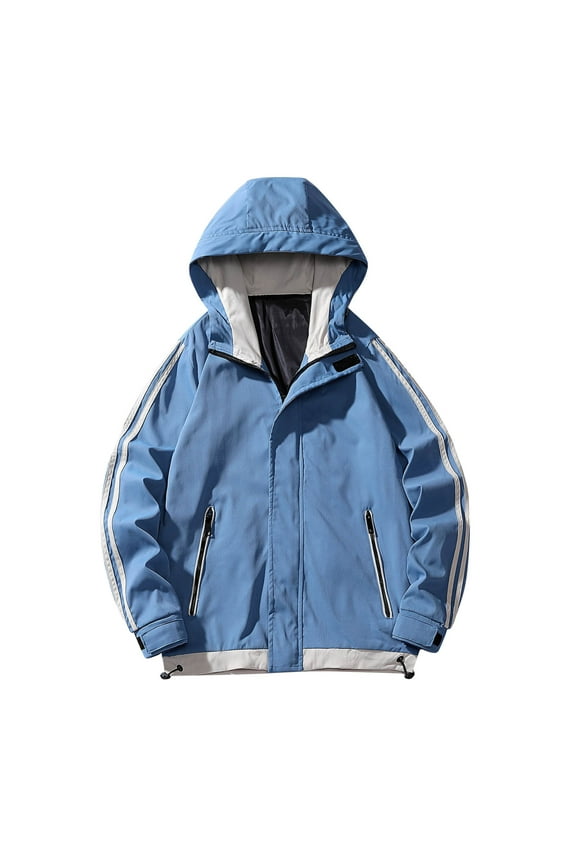 Men's Spring And Coat Thin Outdoor Mountaineering And Riding Windproof Work Coat , Blue , 2XL