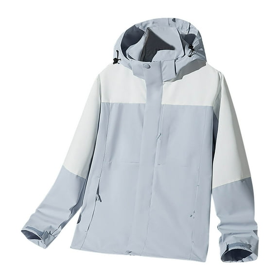 Maoxin Men's Spring And Coat Thin Outdoor Mountaineering And Riding Windproof Work Coat , Light Blue , 3XL