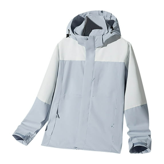 Maoxin Men's Spring And Coat Thin Outdoor Mountaineering And Riding Windproof Work Coat , Light Blue , 5XL