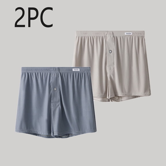 Maoxin Mens Boxer Briefs Solid Color Loose Breathable Sports Home Button Flat Corner Underwear Boxers Underwear For Men Multicolor M