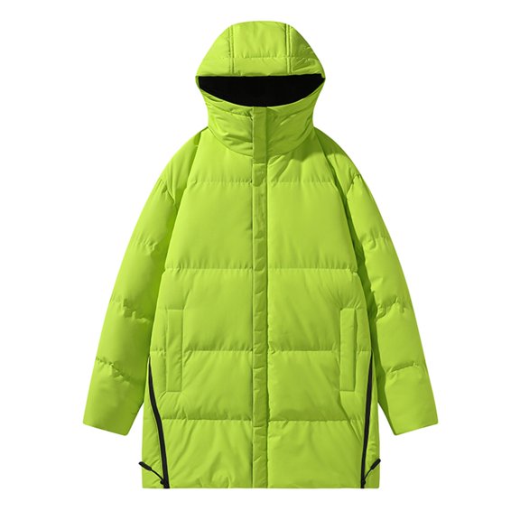 Maoxin Mens Jacket Men's Casual Loose Fitting Long Sleeved Zippered Hooded Jacket Jacket Coats , Green , M