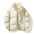 thumbnail image 1 of Maoxin Mens Jacket Men's Casual Sports Daily Outdoor Stand Collar Long Sleeve Jacket White M, 1 of 8