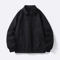 thumbnail image 1 of Maoxin Mens Jacket Men's Fashion Casual Sports Slim Long Sleeve Hoodless Casual Coat/jacket Black 3XL, 1 of 8