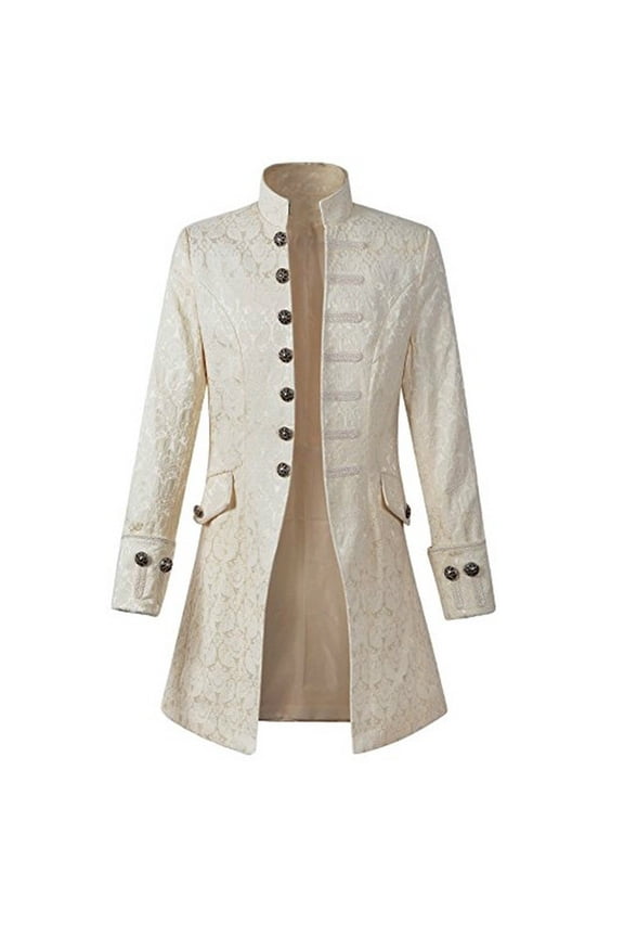 Mens Jacket Men's Fashion Stand-up Collar British Style Show Jacket Jacket Long Sleeve Hoodless Casual Coat/jacket White XL