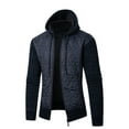 thumbnail image 1 of Maoxin Mens Jacket Men's Fleece Outer Hooded Zipper Sweater Jacket Jackets for Men , Navy , L, 1 of 3