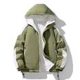 thumbnail image 1 of Maoxin Mens Jacket Men's Stitching Drawstring Hooded Slim Fashion Jacket Coat Outwear Jackets for Men , Army Green , 3XL, 1 of 8