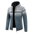 thumbnail image 1 of Maoxin Mens Jacket Men's Winter Ethnic Style Printed Zippered Sweater Long Sleeved Hooded Casual Jacket Jackets for Men , Gray , 2XL, 1 of 4