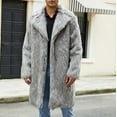 thumbnail image 1 of Maoxin Mens Jacket Mens Warm Faux Furry Long Coat Jacket Winter Solid-neck Outerwear Gray S, 1 of 8