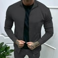 thumbnail image 1 of Maoxin Mens Jackets Fashion Men's Temperament Long Sleeve Hoodless Casual Outwear Jackets Dark Gray 3XL, 1 of 6