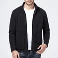 thumbnail image 1 of Maoxin Mens Jackets Fashionable Men's Solid Warm Long Sleeve Hoodless Casual Outwear Jackets Black 3XL, 1 of 3