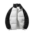 thumbnail image 1 of Maoxin Mens Jackets Men' Solid Color Down Jacket With Warm Zipper Pocket Long Sleeved Hooded Casual Jacket White S, 1 of 3