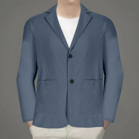 Maoxin Mens Jackets Men's Casual Fashion Sports Thin Solid Color Long-sleeved Hoodless Casual Coat/jacket Dark Gray 4XL