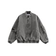 thumbnail image 1 of Maoxin Mens Jackets Men's Casual Loose Fitting Long Sleeved Hooded Jacket Long Sleeve Hoodless Casual Outwear Jackets Dark Gray L, 1 of 7