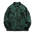 thumbnail image 1 of Maoxin Mens Jackets Men's Denim Jacket Loose Casual Men's Top Long Sleeved Hooded Casual Jacket/jacket Green XL, 1 of 5