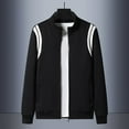 thumbnail image 1 of Maoxin Mens Jackets Men's Fashion Casual Hoodie Cardigan Loose Long Sleeve Hoodless Casual Coat/jacket Black XL, 1 of 6