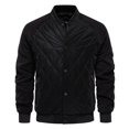 thumbnail image 1 of Maoxin Mens Jackets Men's Padded Jacket Casual Jacket Raglan Sleeve Men's Top Jacket Long Sleeve Hoodless Casual Jacket Black S, 1 of 7