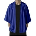 thumbnail image 1 of Maoxin Mens Jackets Men's Summer Thin Ice Silk Sunscreen Clothing Large Casual Solid Color Cloak Coat Blue 2XL, 1 of 6