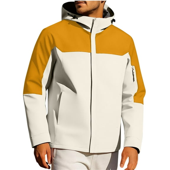 Men's Jackets With Multiple Pockets Zipper Hoodid Sports Coat Thin Outdoor Mountaineering Riding Windproof Work Coat Jackets Hooded