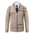 thumbnail image 1 of Maoxin Mens Tops Men's Casual Winter Standing Collar Long Sleeved Hooded Zipper Jacket Long Sleeve Hoodless Casual Outwear Jackets White 3XL, 1 of 7