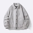 thumbnail image 1 of Maoxin Mens Tops Men's Fashion Casual Sports Slim Long Sleeve Hoodless Casual Coat/jacket Gray 3XL, 1 of 8