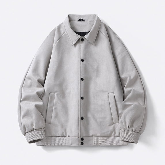 Maoxin Mens Tops Men's Fashion Casual Sports Slim Long Sleeve Hoodless Casual Coat/jacket Gray 3XL