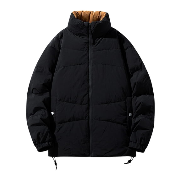 Maoxin Mens Tops Men's Solid Color Long Sleeved Pocket Hooded Jacket Long Sleeve Hoodless Casual Outwear Jackets Black 4XL