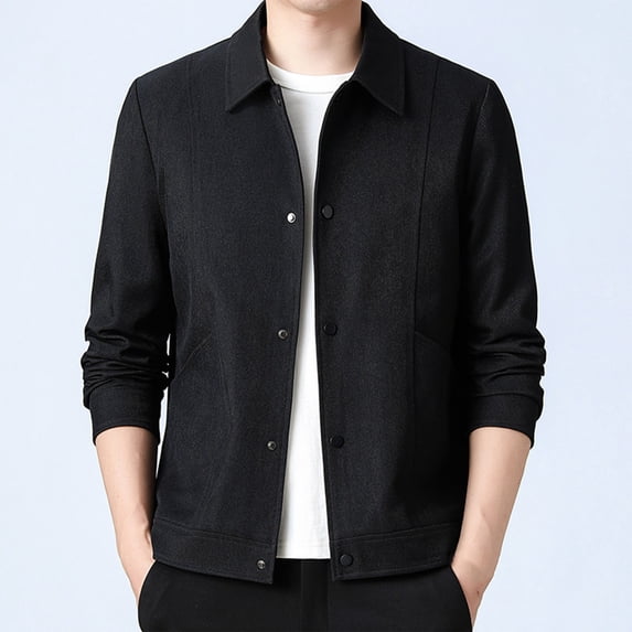 Maoxin Mens Tops Men's Stitching Drawstring Hooded Slim Fashion Jacket Coat Outwear Workwear Jacket Black XL