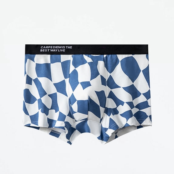 Maoxin Mens Underwear Boxer Briefs Digital Printing Breathable Close Fitting Underpants Comfortable Boxers Men's Boxer Briefs Blue XL