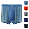 thumbnail image 1 of Men's Boxer Briefs High Waisted Plus Size Flat Underwear Wide Waistband Print Four Corners Underwear For Men Size3XL-10XL(US 14-28), 1 of 5