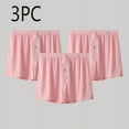 thumbnail image 1 of Maoxin Mens Underwear Boxer Briefs Solid Color Loose Breathable Sports Home Button Flat Corner Underwear Boxers Men's Boxer Briefs Pink XL, 1 of 5