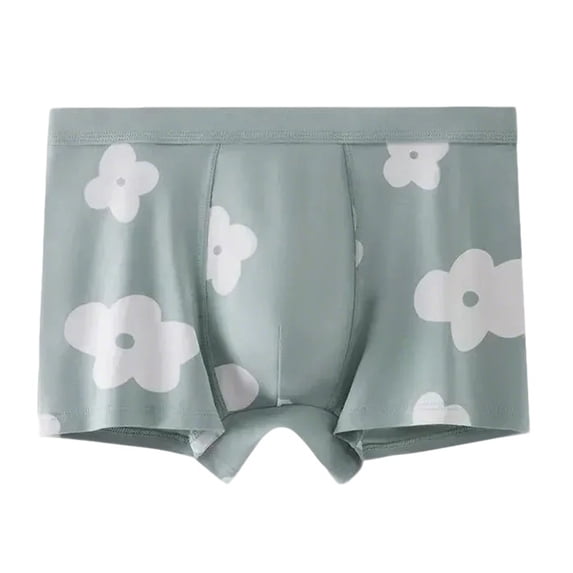 Maoxin Mens Underwear Digital Printing Breathable Close Fitting Underpants Comfortable Boxers Man Underwear Green 2XL