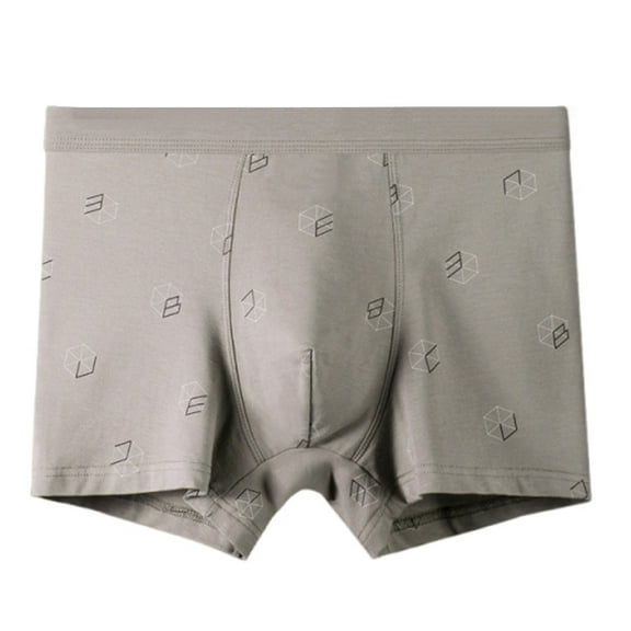 Maoxin Mens Underwear Digital Printing Breathable Close Fitting Underpants Comfortable Boxers Man Underwear Khaki 3XL