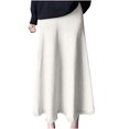 thumbnail image 1 of Maoxin Skirt for Women Women's Solid Color Knitted Large Hem Tassel Versatile Mid To Long A line Skirt With High Waist And Hip Wrapped Skirt ,White,Free Size, 1 of 5