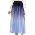 thumbnail image 1 of Maoxin Skirt for Women Ladies' Gradient Pleated Skirt With High Waist And Slim A line Skirt ,Blue,Free Size, 1 of 5