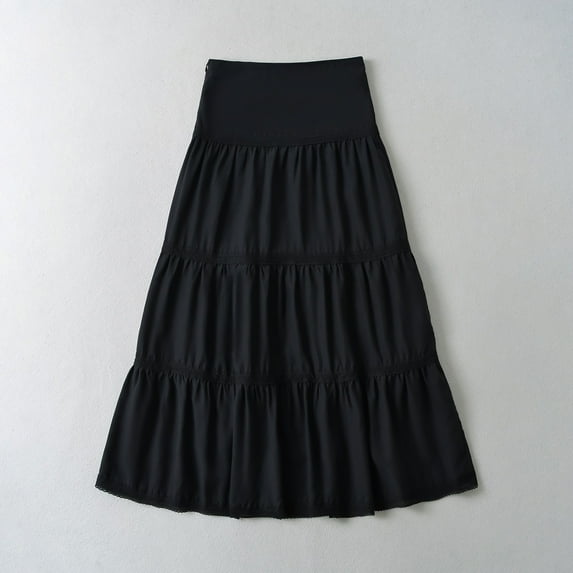 Maoxin Skirt for Women Woman Summer Lace High Waist line Skirt ,Black,S