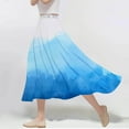 thumbnail image 1 of Maoxin Skirt for Women Women's Casual Flowers Printed line Elastic Waist Skirt Plus Size Skirts for Women,Blue,3XL, 1 of 5