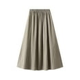thumbnail image 1 of Maoxin Skirt for Women Women's Classic Summer Pleated High Waisted Pocket Casual Drape Skirt ,Khaki,Free Size, 1 of 6