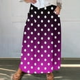 thumbnail image 1 of Maoxin Skirt for Women Women's Printed Elastic Waistband Pleated Pocket Skirt With Mid Calf Skirt ,Hot Pink,S, 1 of 5