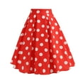 thumbnail image 1 of Maoxin Skirts for Women Women's Fashionable And Versatile Polka Printed Pleated Skirt ,Red,2XL, 1 of 6