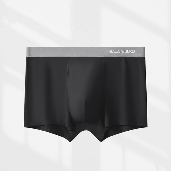 Maoxin Underwear For Men Pack Digital Breathable Close Fitting Underpants Comfortable Boxers Mens Boxer Briefs Underwear Black 4XL