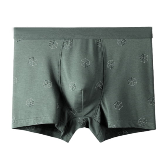 Maoxin Underwear For Men Pack Digital Printing Breathable Close Fitting Underpants Comfortable Boxers Mens Boxer Briefs Underwear Green L