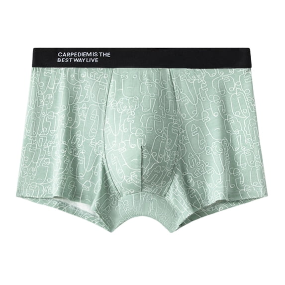 Maoxin Underwear For Men Pack Digital Printing Breathable Close Fitting Underpants Comfortable Boxers Mens Boxer Briefs Underwear Green XL