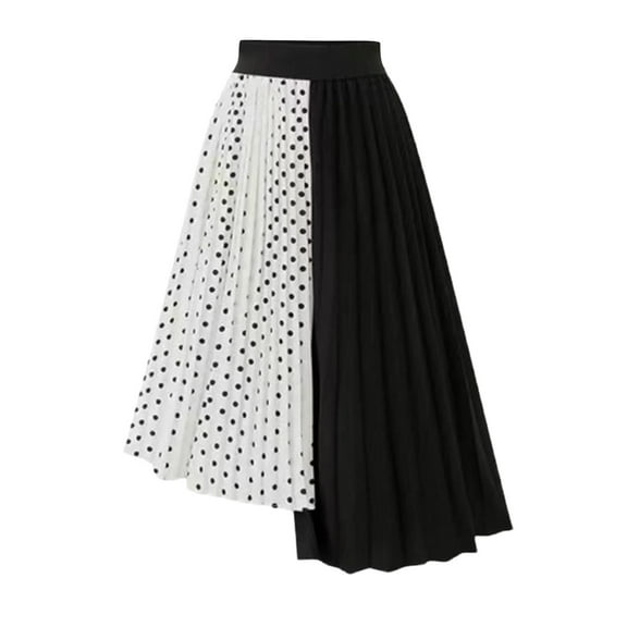 Maoxin Women Skirt Fashion Women Winter New Solid Color High Waist Lattice Skirt ,White,2XL